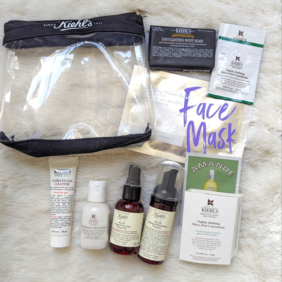 10pc KIEHL'S Ultra Facial/ Acai Antioxidant All About Face Care Set - Picture 1 of 5